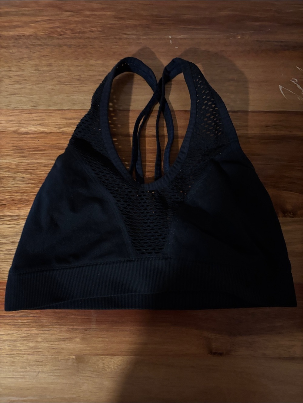 Victoria's Secret Black Mesh Racerback Sports Bralette